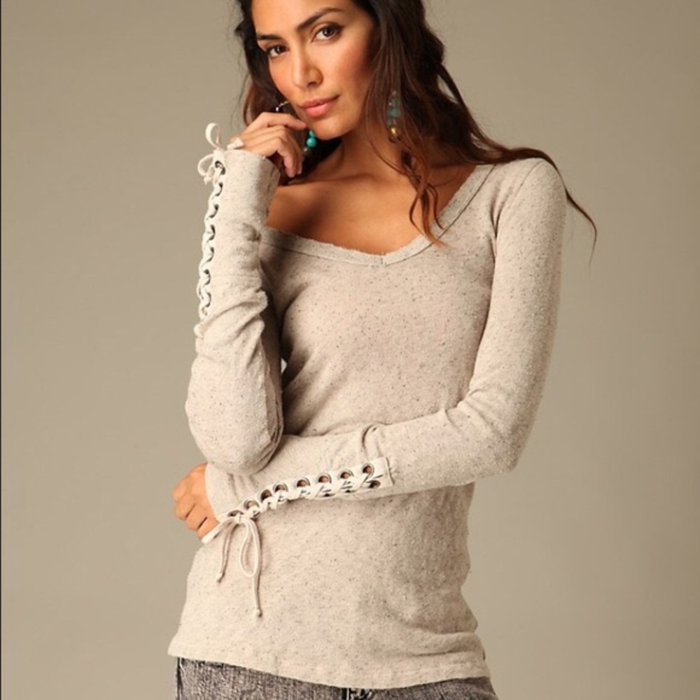 **FREE PEOPLE LACE UP TUNIC**